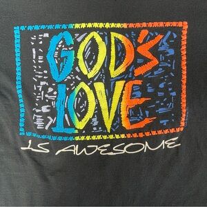 Vintage 90s “God’s Love Is Awesome” Jesus Tee Single Stitch XL